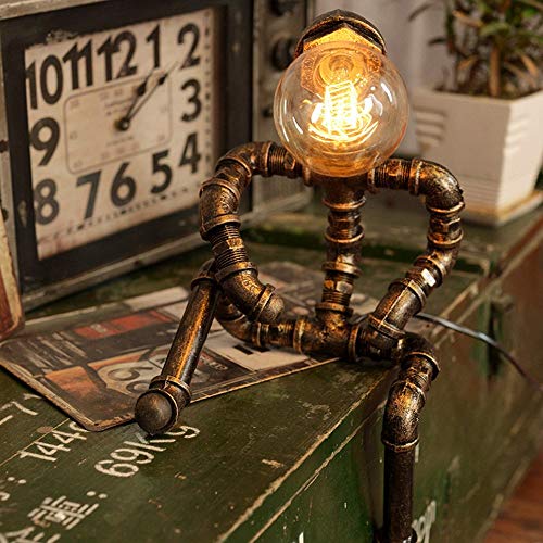 TheMonday Table Lamp Creative Iron Loft Edison Led Eye Protection Industry Retro Desk