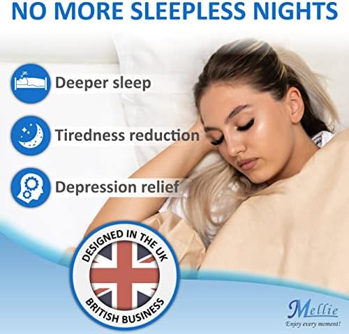 Mellie Luxury 8.2kg King Weighted Blanket Set, 2 Zippered Warming and Cooling Covers - Stress, Insomnia, Anxiety Relief Weight Blanket for Autism - 150 x 200cm (Grey/White | Navy/Cream | Silver/Teal)