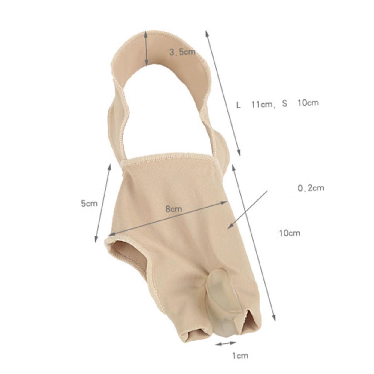 FOMIYES Separator Foot Guard Ingrown Toenail Brace Bunion Straightener Comfortable Gel Size l