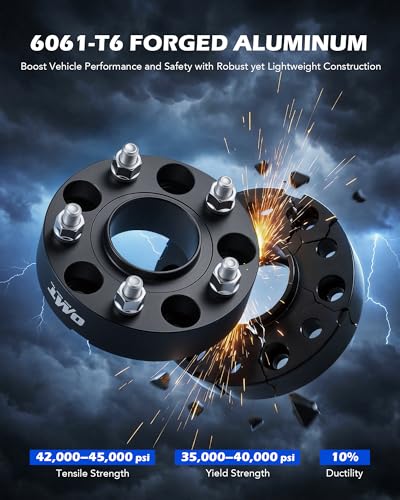 Image of OMT 5x5 Wheel Spacers with 71.5mm Center Hub Bore, Set of 4 | 1.5 Inch Hubcentric Wheel Spacers with 1 /2 inch-20 Studs Compatible with Jeep Wrangler JK Grand Cherokee Commander
