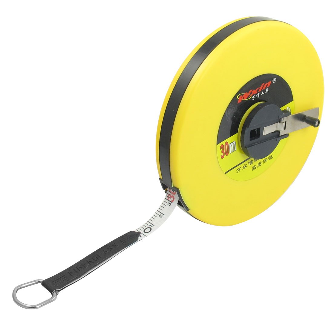 Aexit Manual Retract Tools & Home Improvement Ruler Tape Line Measure Yellow 30M Tape Measures 98.4Ft Length