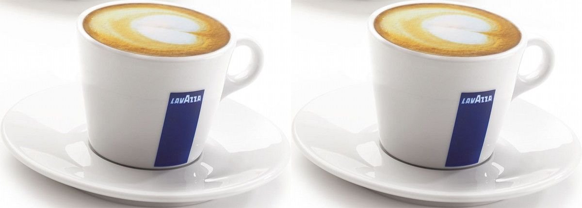 Lavazza 2 X 8 Ounce Americano Cups and Saucers