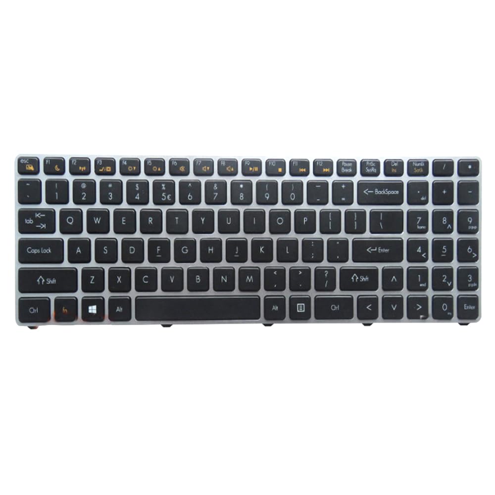 RTDPARTLaptop Keyboard For Maibenben Damai 2S 2A 2C English US Black With Silver Frame New