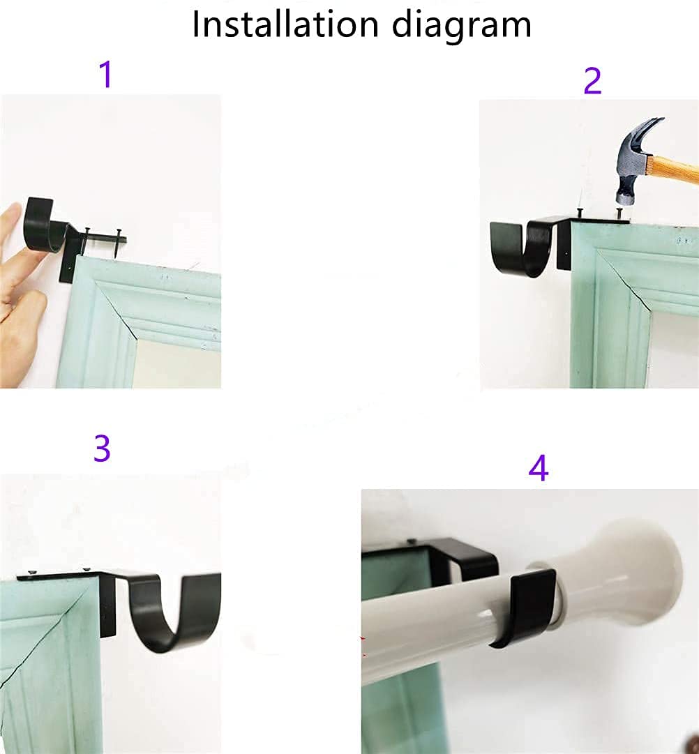 Set Di 3 Staffe Per Asta Tenda Regolabili In Metallo - Argento - Diametro 19 Mm Con Viti E Tasselli - 3
