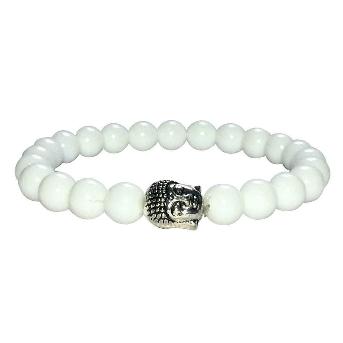 Bracelet agate blanche AAA de qualité supérieure 12mm - 5
