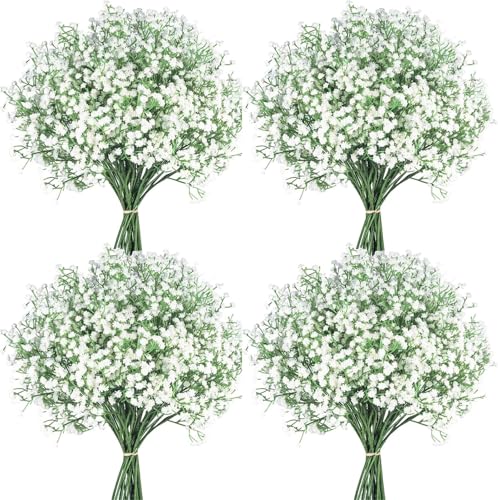 Cherica 36 Pcs Babys Breath Artificial Flowers, Baby Breath Flowers Artificial Bulk Long Stem Fake...