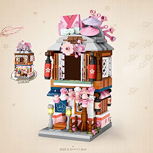 Japanese Street Kimono Shop Building Blocks, 418Pcs Architecture Model Modular House Building Sets NOT Compatible with Major Brands - Image 3