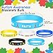 Leyndo 400 Pcs Autism Awareness Bracelets Bulk Silicone Wristbands Unisex Motivational Wristband Puzzle Pieces Bracelets for Adult Women Men Teens, 5 Styles