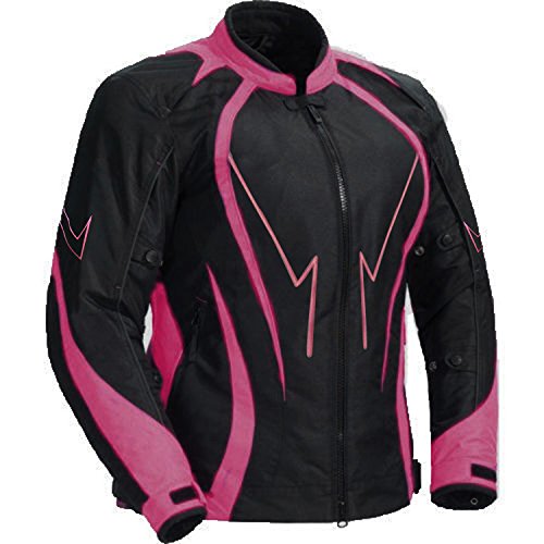 Juicy Trendz Motorcycle Motorbike Biker Cordura Waterproof Textile Jacket Pink