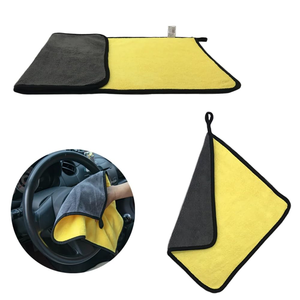 Asciugamano in microfibra per auto Panno in microfibra Asciugamano di lavaggio Panno di pulizia in microfibra Asciugamano per asciugatura Auto Detailing Arancione