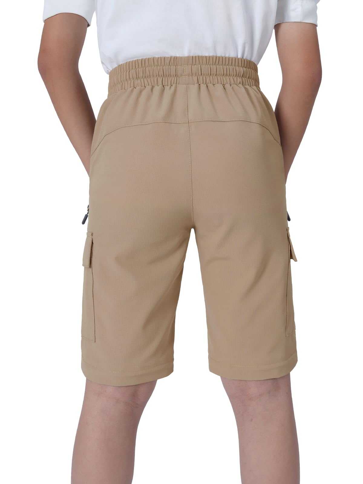 Pantalon de randonnée convertible pour garçons avec fermeture éclair - Pantalon scout à séchage rapide - Imperméable et léger - 4 à 18 ans
