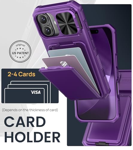 Image of SSLOTSCASE for iPhone 17 Case with 2X Screen Protector, Dark Purple