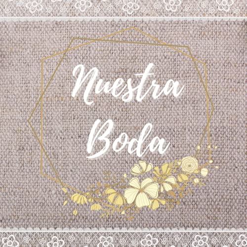 Libro de firmas bodas: Libro de invitados personalizado y moderno para dejar recuerdos y huellas a los novios en su boda - Idea de regalo o detalle de boda original. Portada rosa. Español