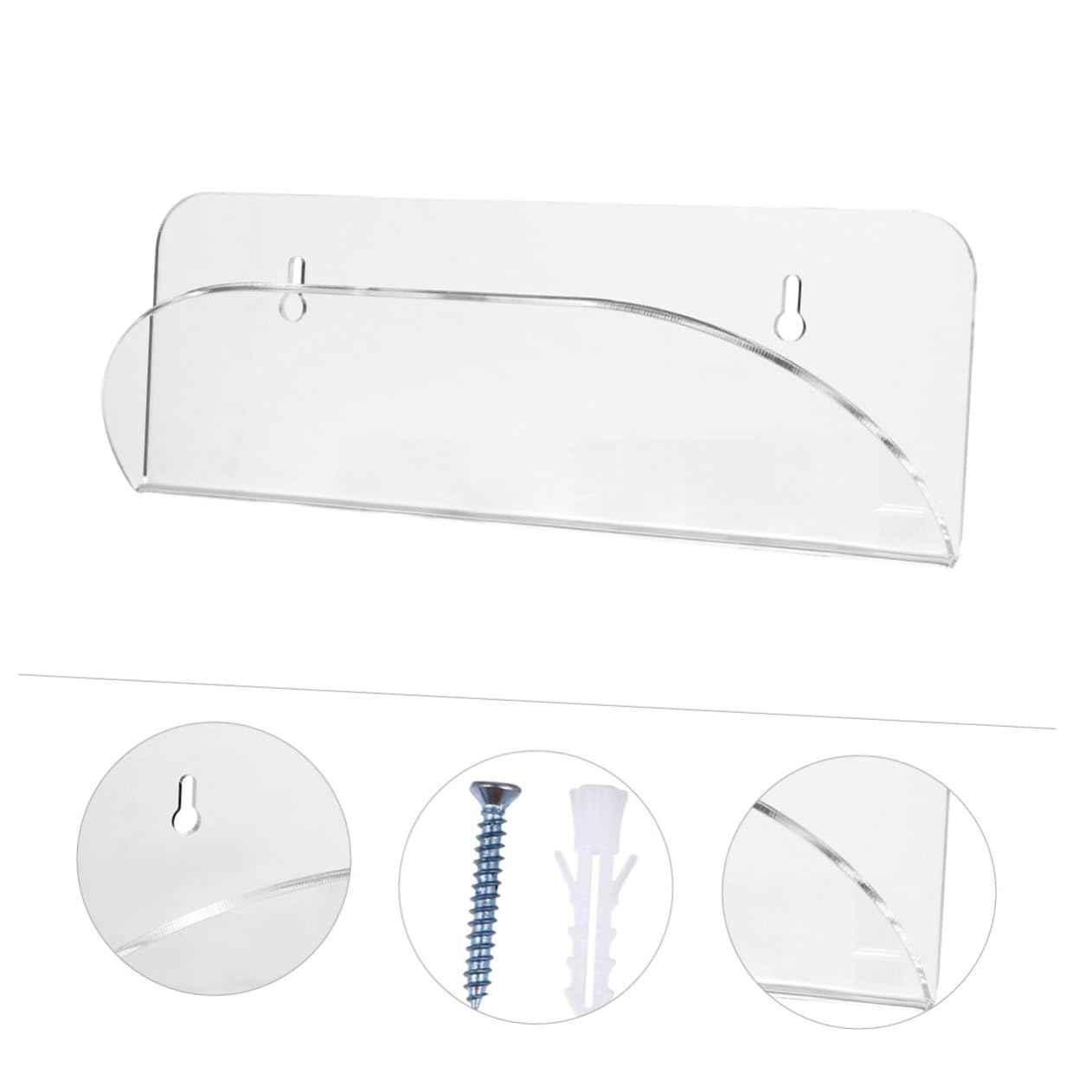 Kisangel 2 Pièces porte-skis wall shelf etendage mural skeatbord Rester présentoir de planche à roulettes support de planche à roulettes présentoir à long tableau Acrylique Transparent