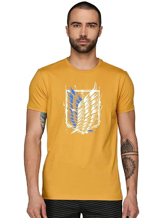 Image of ADRO 100% Cotton Lycra Tshirts for Men Combo Pack of 3 | Regular Fit | Printed T Shirt | Round Neck Half Sleeve| Mens Tshirts