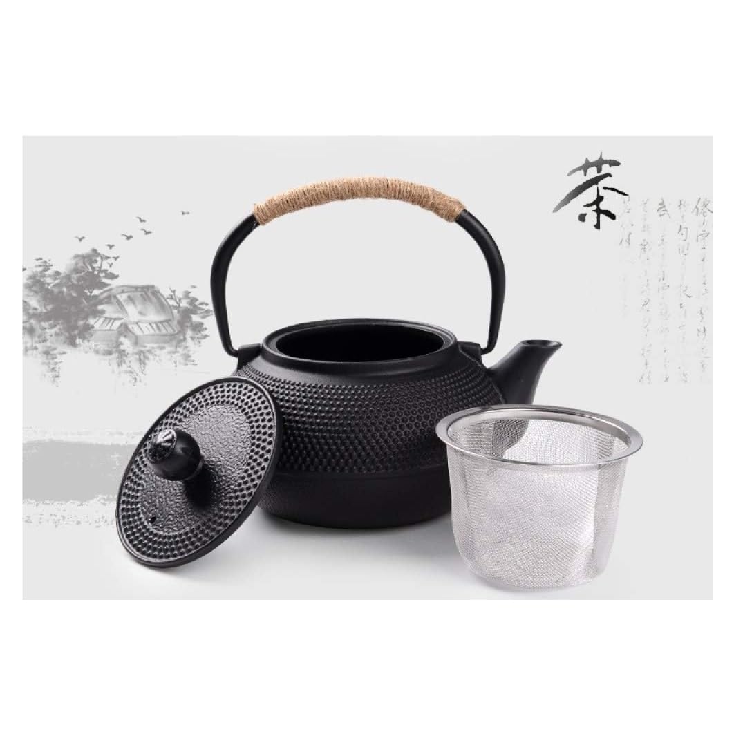 Teiera da Fornello Infusore Rivestito Giapponese per Teiera in Ghisa, Bollitore per tè per Piano Cottura per Bollire Il tè con Acqua Calda Bollitore per tè
