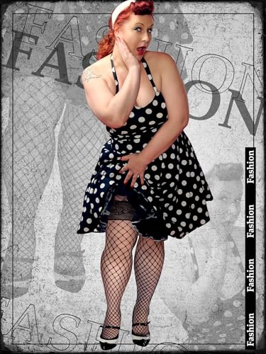 Image of Bencailor 4 Pairs Fishnet Thigh High Stocking for Women Silicone Lace Top Sheer Over Knee High Silky Stockings