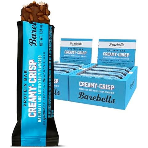 Barebells Protein Snacks Bars Creamy Crisp - 12 Count, 1.9oz Bars 55g of High Protein - Chocolate Protein Bar with 1g of Total Sugars - Perfect on The Go Protein Snack & Breakfast Bars, 2 pack Cover