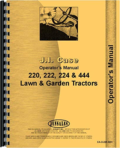 Jensales Case Lawn and Garden Tractor Operators Manual      Plastic Comb – January 1, 2014