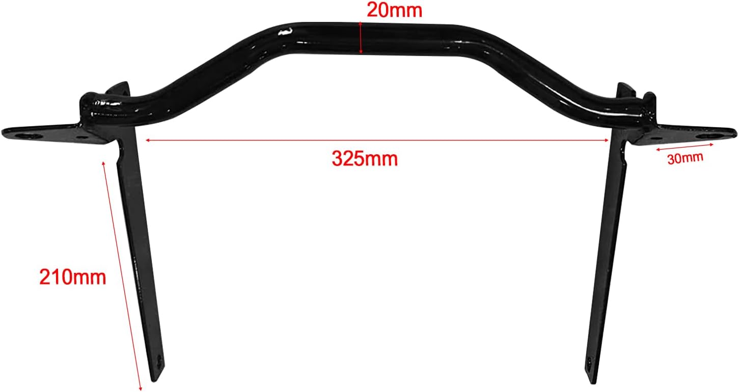 Motorcycle Auxiliary Lights Front Spotlight Pass Foglight Holder Lamp Mounting Bracket Bar for Harley Softtail Deluxe Fat Boy 1998-2017, Black