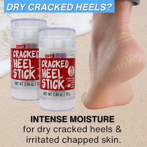 Onyx Professional Cracked Heel Stick 2 Pack, Treatment Balm For Dry Rough Feet #TOP1