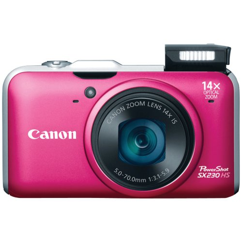 Image of Canon PowerShot SX230HS 12.1 MP Digital Camera with HS SYSTEM and DIGIC 4 Image Processor (red)