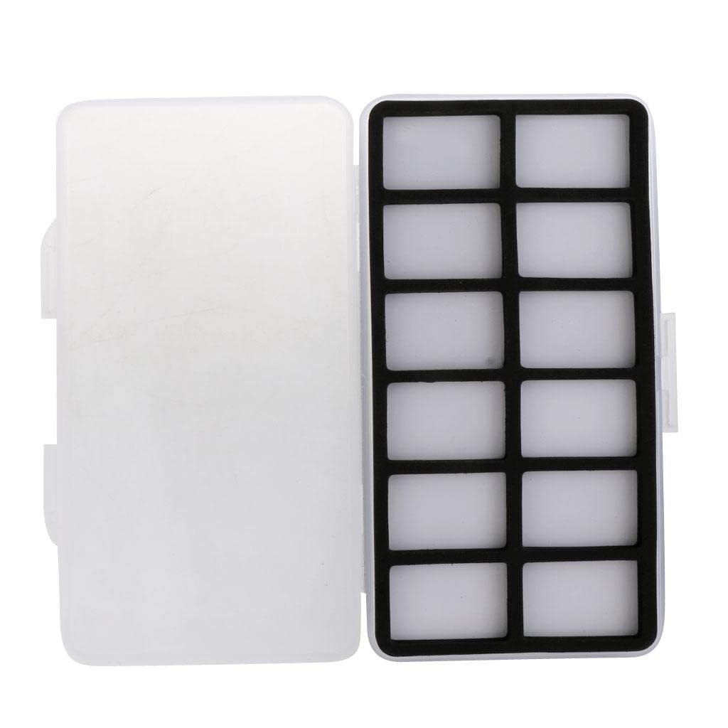 Fly Fishing Box 12 Compartments Foam Insert Slim Fly Box Flies Hooks Case