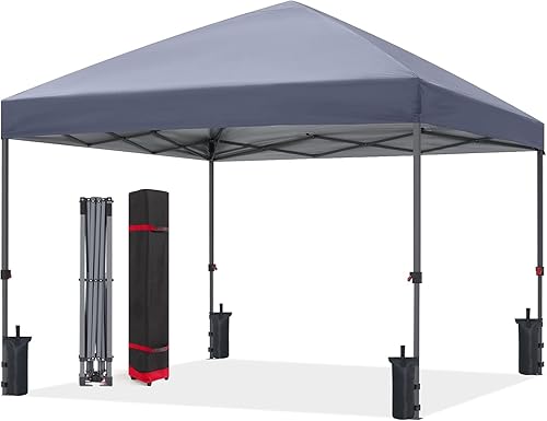 Miniatura 30 de ABCCANOPY Toldo desplegable – Tienda de campaña portátil para patio al aire libre resistente para patio trasero y terraza con 4 bolsas de arena