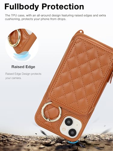 Coque de protection pour iPhone 15 marron idéale pour vos sorties - 5