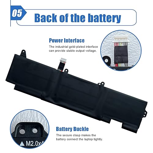 Image of 56Wh CC03XL Laptop Battery Replace for HP EliteBook 850 855 G7 G8 ZBook Firefly 15 G7 15 G8 Series Notebook L77622-2C1 L77622-541 L77991-005 HSTNN-DB90 HSTNN-UB8W 11.55V