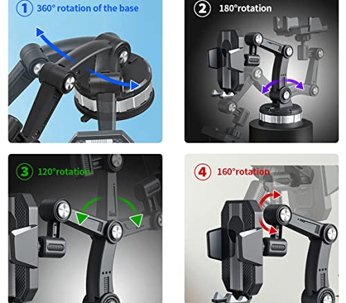 Car Phone Holder Mount Universal Sticky Suction Cup Phone Holder, Upgraded Long Arm Handsfree Cell Phone Stand Heavy Duty Truck Mobile Phone Mount for Dashboard/Windshield/Window/Car Sunroof - Image 5