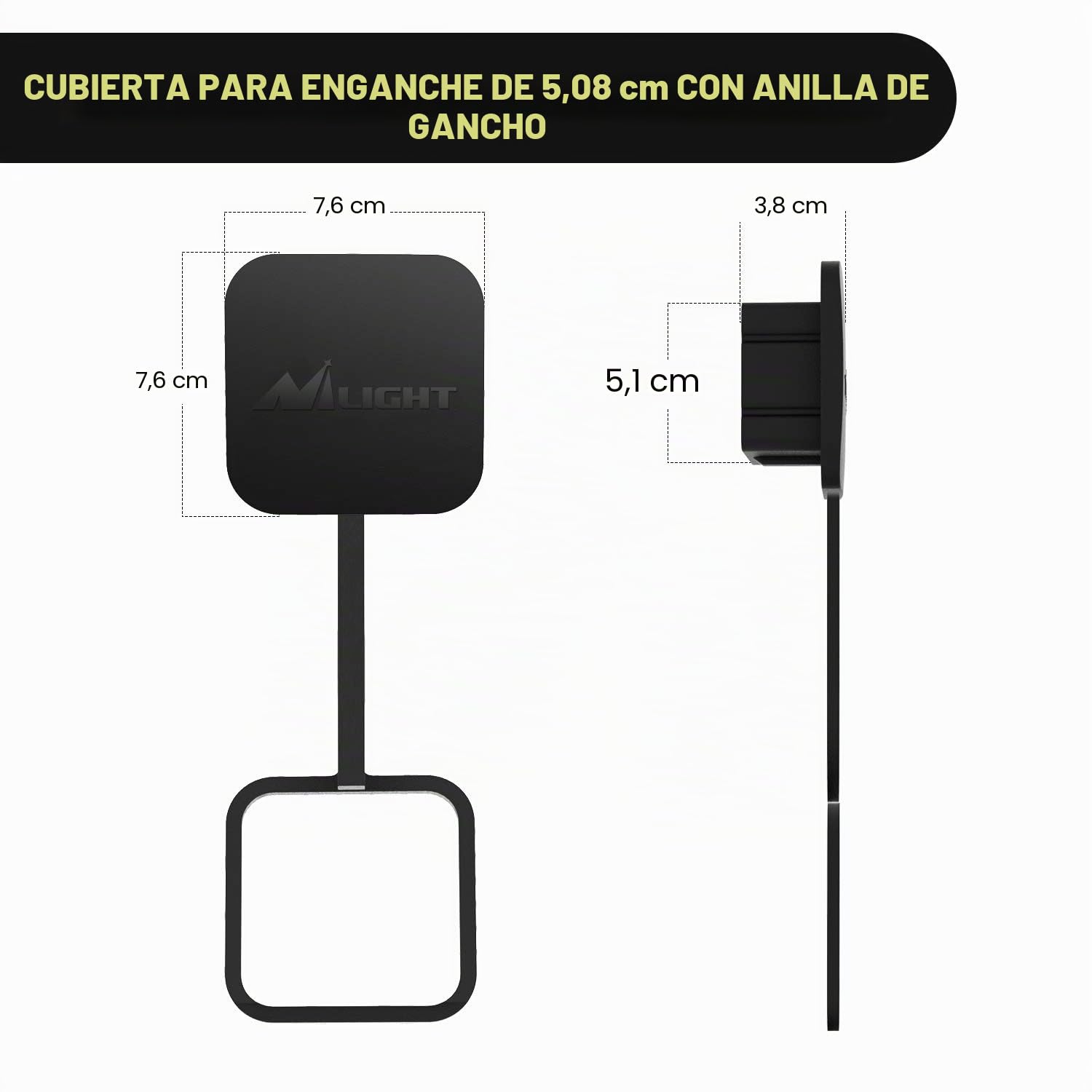 Nilight Receptor de Enganche de Remolque Trasero de 2 Pulgadas, Clase 3, Enganche de Remolque y Kit de Cubierta, se Adapta a Dodge Ram 1500 2003-2018 y Ram 2500/3500 2003-2013, Combo de Remolque con