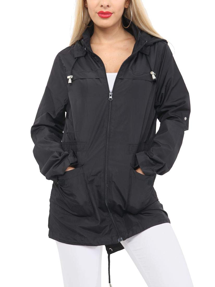 SS7 Womens Showerproof Raincoat Trouble Maker Black