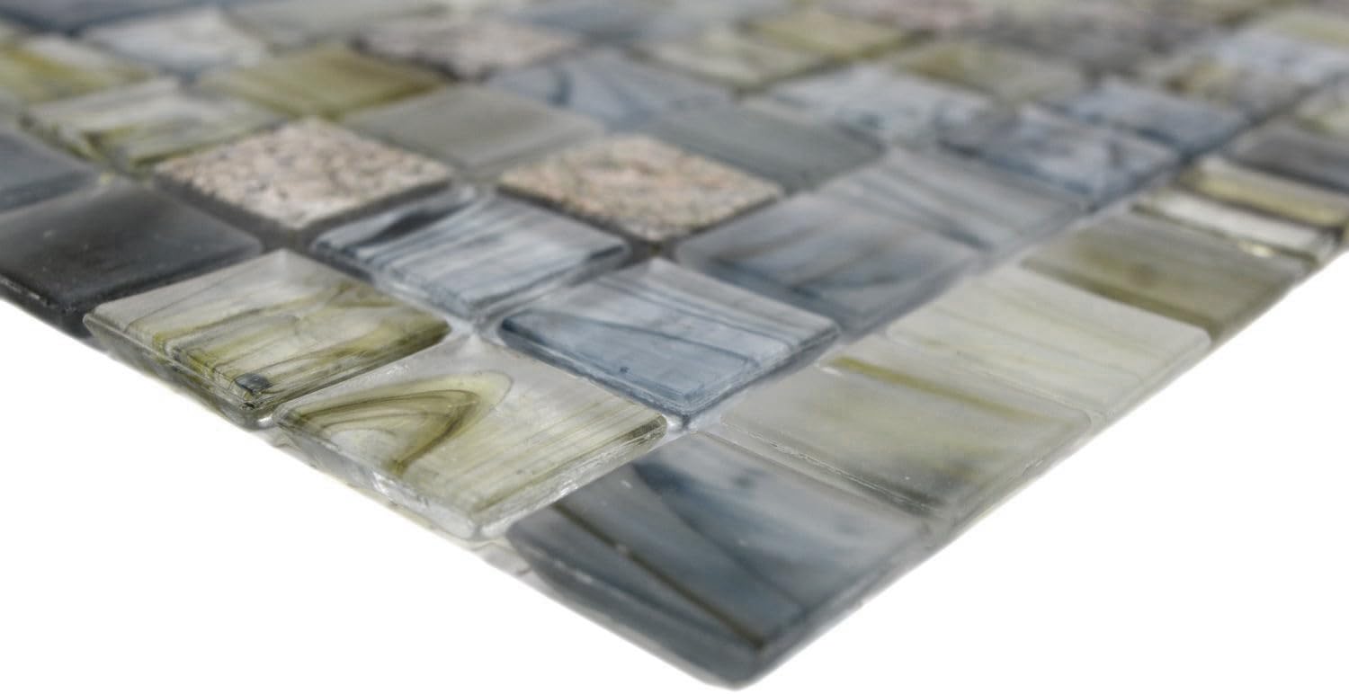 Carreaux de Mosaque Translucde Blanc Baguettes Pâte Verre Crstal