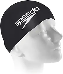 Touca de Natação, Speedo, Big Swim Cap, Silicone Resistente com Encaixe Confortável,Tamanho Grande