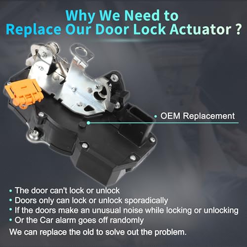 Image of X AUTOHAUX Replacement Rear Left Passenger Side Power Door Lock Actuator Motor for Pontiac G5 2007-2010 for Chevrolet Cobalt 2005-2010 Door Latch Actuator Assembly Replace Black
