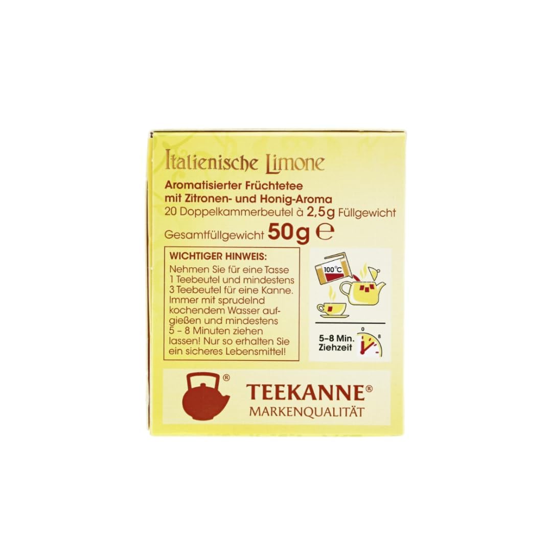 Italienische Limone Tee 20 x 2,5 gramm x 5 er Pack mit Pufai