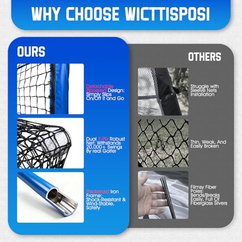 WICTTISPOSI 10x7ft Golf Hitting Net