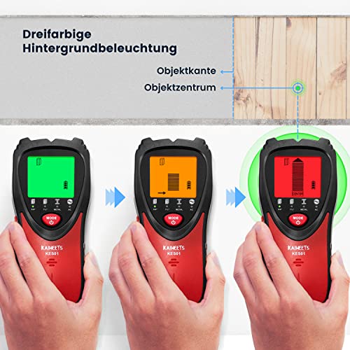 KAIWEETS Leitungssuchgerät Ortungsgerät, KES01 5 in 1 Leitungssucher Multifunktional mit...