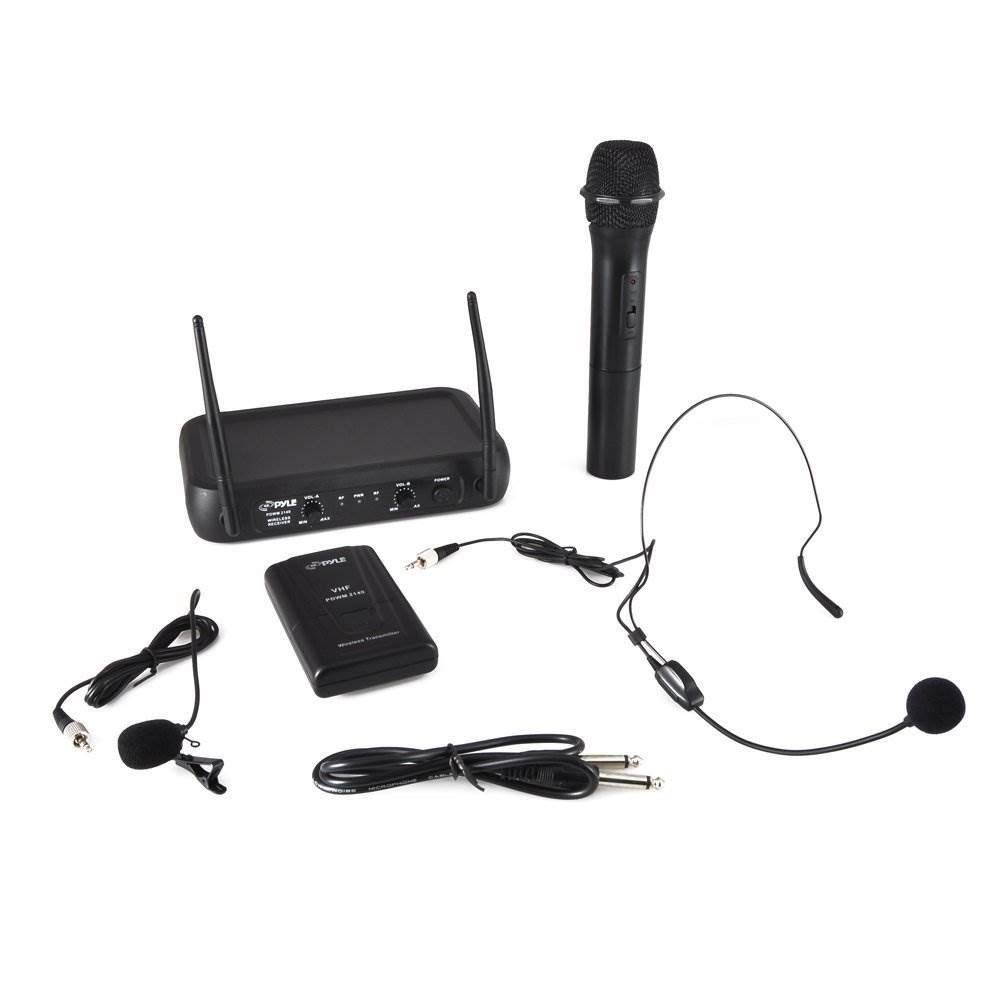 Amazon.com: PYLE Lavalier, Headset Mics, Transmitter, Receiver-for