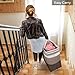 HomeHacks 2-Pack Large Laundry Basket, Waterproof, Freestanding Laundry Hamper, Collapsible Tall Clothes Hamper with Extended Handles for Clothes Toys in the Dorm and Family (Brown, 88L)