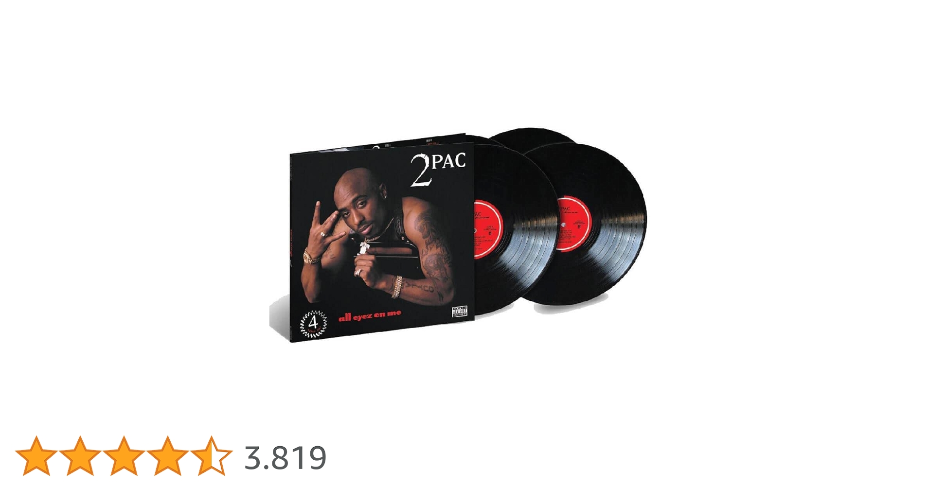 ★ＵＳオリジナル盤★『オール・アイズ・オン・ミー』２ＰＡＣ ４枚組ＬＰ 2PAC all eyez on me 4LP レア USオリジナル盤 レコード
