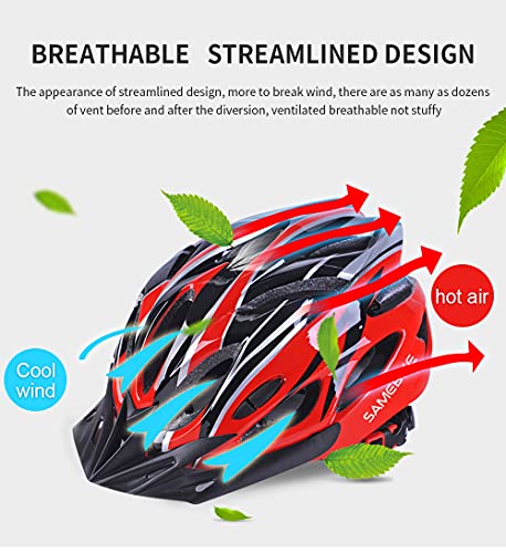 SAMEBIKE Casco da Bici 57-61CM con Visiera