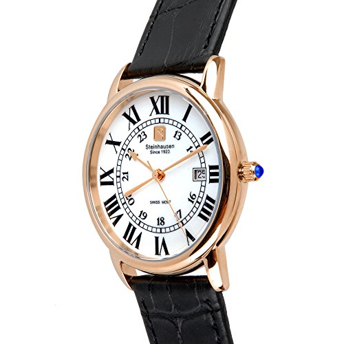 Men's S0722 Classic Delémont Swiss Quartz Stainless Steel Watch with Black Leather Band3