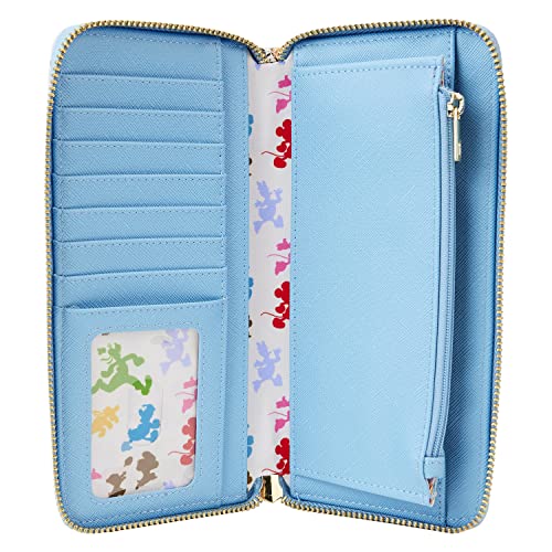 Loungefly Disney Wallet Mickey Mouse Friends Forward & Backward Print Zip Clutch3