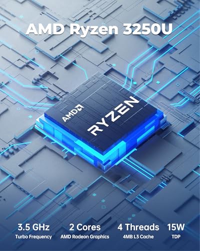 Image of KAMRUI Pinova P1 Mini PC, AMD Ryzen 3250U (up to 3.5GHz), 16GB DDR4 RAM 512GB M.2 SSD Samll PC, Mini Desktop Computer Support Triple 4K Display, WiFi, Ethernet for Business, Office, Home