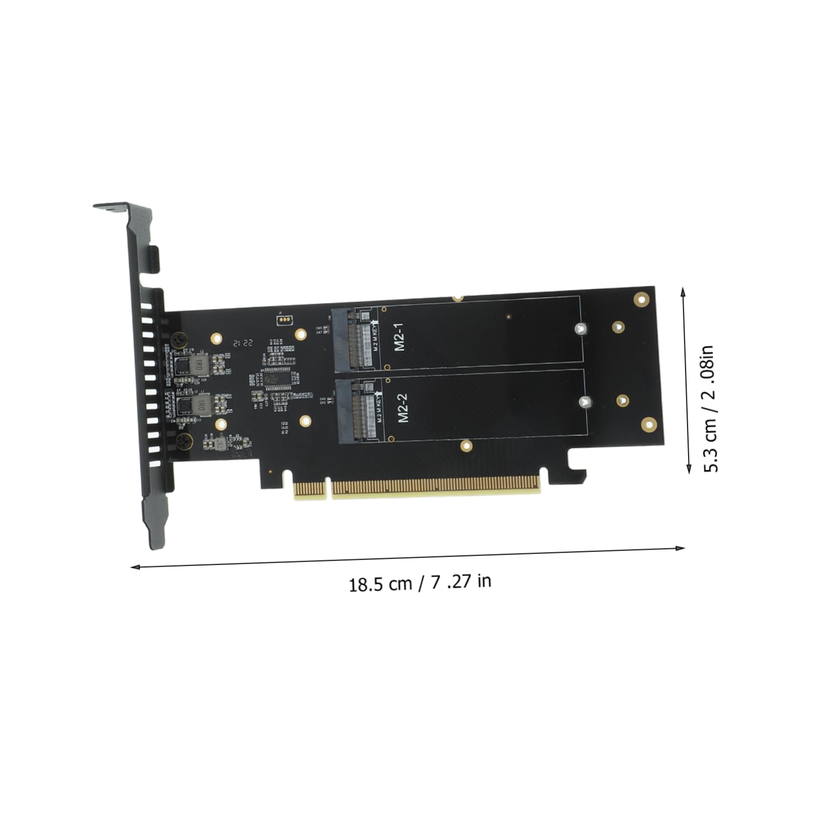BRIGHTFUFU Nvme to Pci E Converter Adapter with Ports for High Speed SSD Connection Dual Power Supply Stable Installation for Multiple Nvme Drives Reliable Computer Accessory