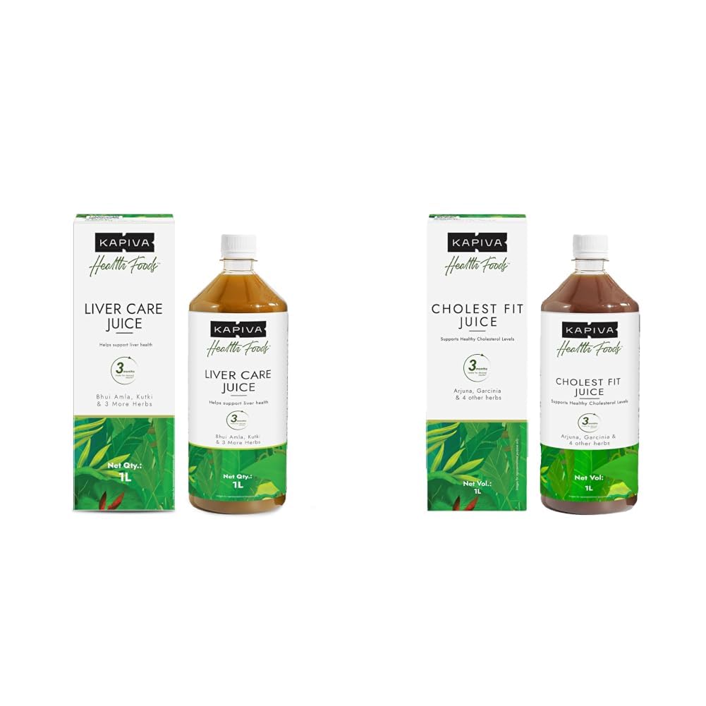 Kapiva Liver Care Juice (1L) | Anti-oxidant Rich Supplement With 5 Ayurvedic Herbs | Supports Fatty Liver Management & Detox & Cholest Fit Juice | Modern Ayurvedic Cholesterol Care | 1000 ML X 1 Month-image-11