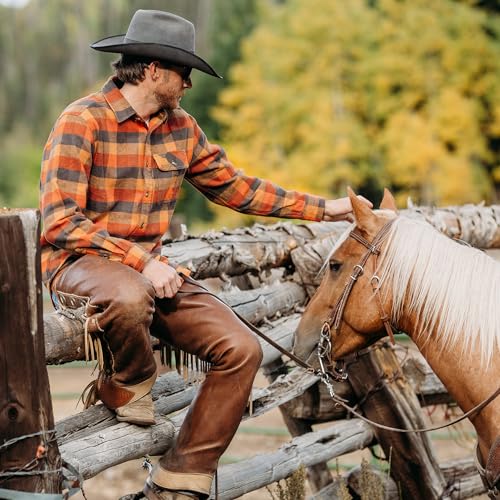 Dubinik® 13oz Ultra Heavyweight Flannel Shirt for Men Long Sleeve Casual Button Down Soft Cotton Plaid Warm Shirts3