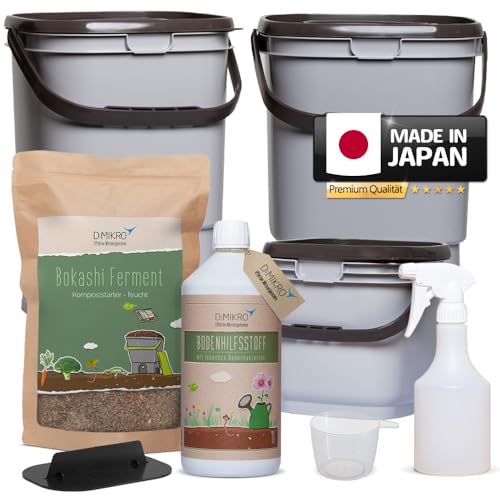 Bokashi Eimer Starterset Premium inkl. EM aktiv + Bokashi Ferment...